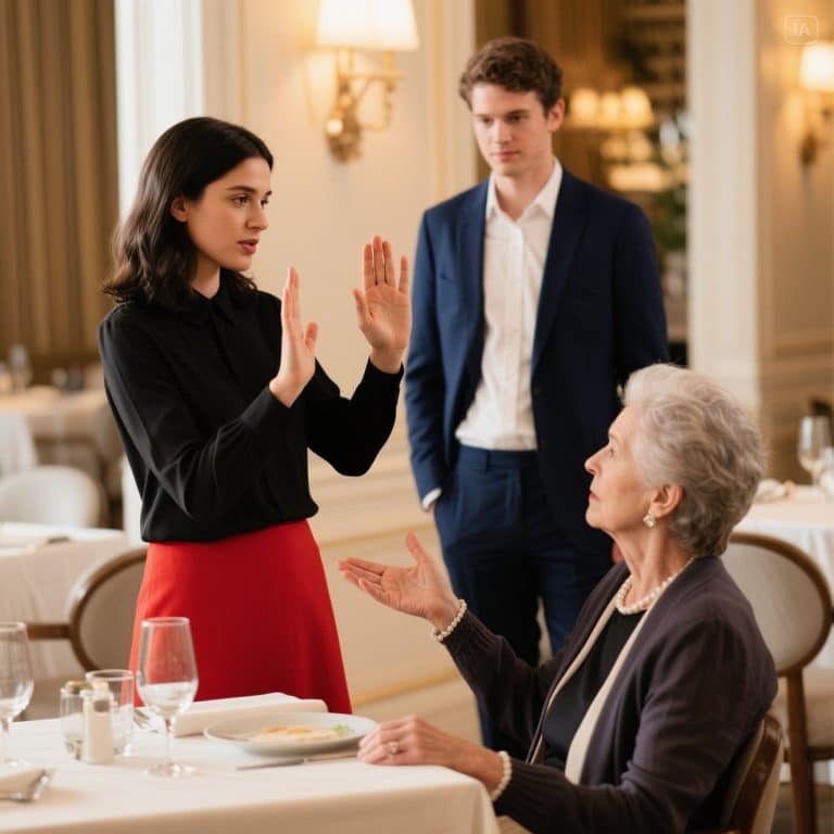 The shy waitress greeted the billionaire’s deaf mother – her sign language shocked everyone