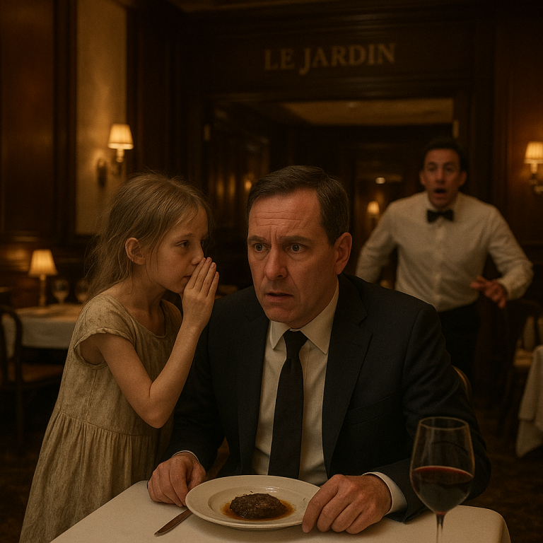 “¿Tiene algo de sobras?” susurró la niña al multimillonario. La respuesta del hombre hizo llorar a todo el restaurante.