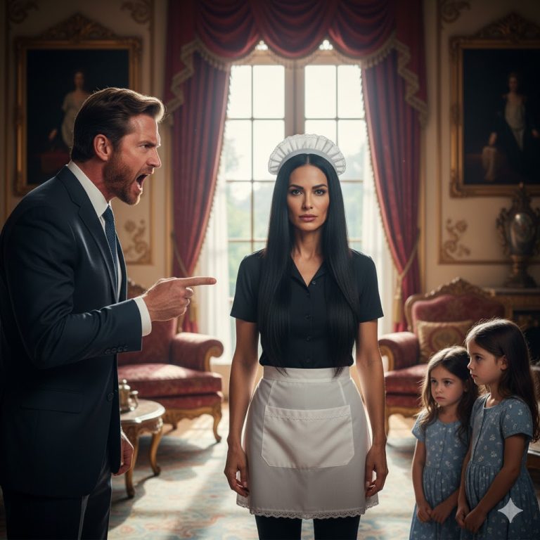 “隆No toques a mis hijas!”, grit贸. La sirvienta se volte贸 y 茅l se congel贸: Era la esposa que cre铆a haber matado.