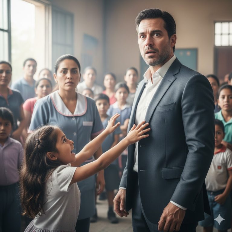 “隆Pap谩!”: El grito en el orfanato que enfrent贸 al millonario con la hija que nunca supo que ten铆a.