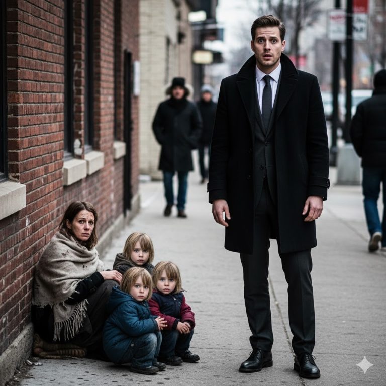 Millonario encuentra a su ex pidiendo limosna con 3 hijos… que son id茅nticos a 茅l.