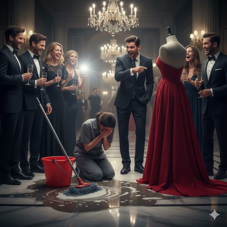 “Si Cabes en Ese Vestido, Me Caso Contigo”. El Millonario Humilló a la Limpiadora. Meses Después, Ella Regresó y lo Dejó Mudo.