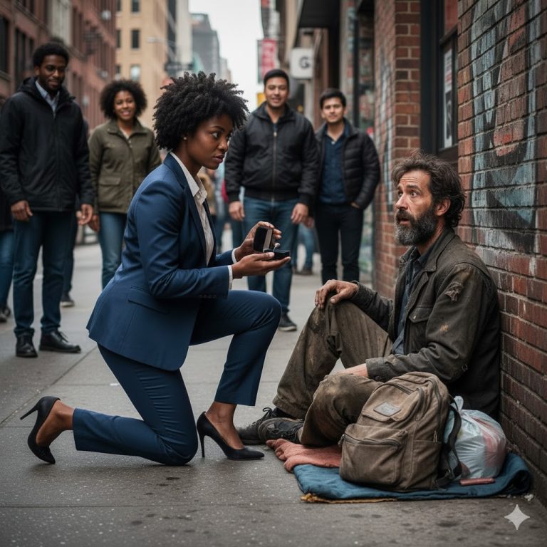 «Cásate conmigo»: Un multimillonario se arrodilla ante un indigente. Su inusual petición deja a todos atónitos.